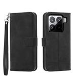 For Xiaomi 15 Dierfeng Dream Line TPU Hybrid PU Leather Phone Case(Black)