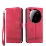 For Xiaomi 15 Ultra Dierfeng Dream Line TPU Hybrid PU Leather Phone Case(Red)