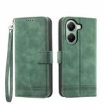 For Xiaomi Poco X7 Pro / Redmi Turbo 4 Dierfeng Dream Line TPU Hybrid PU Leather Phone Case(Green)