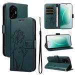 For Honor 300 Dandelion Embossed Pattern Flip Leather Phone Case(Blue)