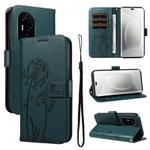 For Honor 300 Pro / 300 Ultra Dandelion Embossed Pattern Flip Leather Phone Case(Blue)