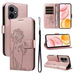 For Honor 400 Global 156.5mm Dandelion Embossed Pattern Flip Leather Phone Case(Rose Gold)