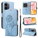 For Honor 400 Global 156.5mm Dandelion Embossed Pattern Flip Leather Phone Case(Sky Blue)