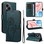 For Honor 400 Pro Global 160.8mm Dandelion Embossed Pattern Flip Leather Phone Case(Blue)