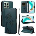 For Honor X6c / X6b / X6a / X5b Dandelion Embossed Pattern Flip Leather Phone Case(Blue)
