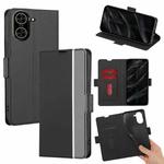 For Redmi A5 4G 171.7mm Twill Texture Side Button Leather Phone Case(Black)