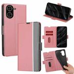 For Redmi A5 4G 171.7mm Twill Texture Side Button Leather Phone Case(Pink)