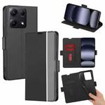 For Redmi Note 14S 4G Twill Texture Side Button Leather Phone Case(Black)