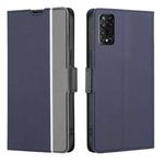 For TCL 50 5G Twill Texture Side Button Leather Phone Case(Blue)