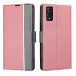 For TCL 50 5G Twill Texture Side Button Leather Phone Case(Pink)