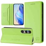 For Sony Xperia 1 VI 2024 RC01 Dual-Folded Magnetic Suction RFID Leather Phone Case(Grass Green)