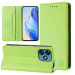 For Oukitel C51 RC01 Dual-Folded Magnetic Suction RFID Leather Phone Case(Grass Green)