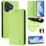 For Blackview Oscal Flat 2 / 2C RC01 Dual-Folded Magnetic Suction RFID Leather Phone Case(Grass Green)