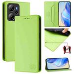 For Blackview Oscal Tiger 13 RC01 Dual-Folded Magnetic Suction RFID Leather Phone Case(Grass Green)
