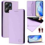 For Blackview Oscal Tiger 13 RC01 Dual-Folded Magnetic Suction RFID Leather Phone Case(Light Purple)