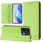 For UMIDIGI G9 5G RC01 Dual-Folded Magnetic Suction RFID Leather Phone Case(Grass Green)