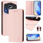 For Cubot A30 RC01 Dual-Folded Magnetic Suction RFID Leather Phone Case(Pink)