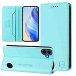 For Nothing CMF Phone 1 RC01 Dual-Folded Magnetic Suction RFID Leather Phone Case(Mint Green)