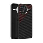 For Redmi K80 Pro ABEEL C Carbon Fiber Series 6D Micro Relief MagSafe Phone Case(Black Red)