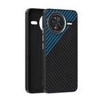 For Redmi K80 Pro ABEEL C Carbon Fiber Series 6D Micro Relief MagSafe Phone Case(Black Blue)