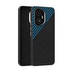 For Honor 300 ABEEL C Carbon Fiber Series 6D Micro Relief MagSafe Phone Case(Black Blue)