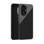 For Honor 300 ABEEL C Carbon Fiber Series 6D Micro Relief MagSafe Phone Case(Black Grey)