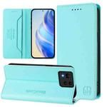 For ASUS Zenfone 11 Ultra RC01 Dual-Folded Magnetic Suction RFID Leather Phone Case(Mint Green)