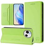 For Sharp Aquos Sense9 Plus RC01 Dual-Folded Magnetic Suction RFID Leather Phone Case(Grass Green)