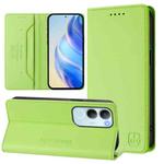 For vivo Y19s 4G Global RC01 Dual-Folded Magnetic Suction RFID Leather Phone Case(Grass Green)