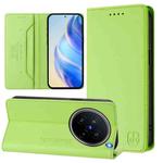For vivo X200 Pro RC01 Dual-Folded Magnetic Suction RFID Leather Phone Case(Grass Green)