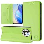 For vivo V40 Lite 5G / V30e 5G Global RC01 Dual-Folded Magnetic Suction RFID Leather Phone Case(Grass Green)