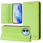 For vivo Y38 5G / Y200i / T3x Global RC01 Dual-Folded Magnetic Suction RFID Leather Phone Case(Grass Green)