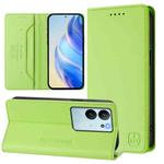 For vivo V29e 5G / Y200 5G Global RC01 Dual-Folded Magnetic Suction RFID Leather Phone Case(Grass Green)