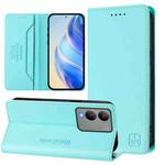 For vivo Y17s 4G Global / 5G India RC01 Dual-Folded Magnetic Suction RFID Leather Phone Case(Mint Green)