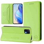 For vivo Y52s 5G / Y72 5G India RC01 Dual-Folded Magnetic Suction RFID Leather Phone Case(Grass Green)