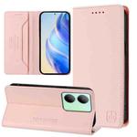 For vivo Y36 4G / 5G Global RC01 Dual-Folded Magnetic Suction RFID Leather Phone Case(Pink)