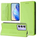 For vivo Y100 5G IDN / Y200e 5G RC01 Dual-Folded Magnetic Suction RFID Leather Phone Case(Grass Green)