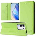 For vivo Y29 4G Global RC01 Dual-Folded Magnetic Suction RFID Leather Phone Case(Grass Green)