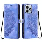For Redmi Note 14 4G EU 164.84mm Skin Feel Totem Embossed Leather Phone Case(Purple)