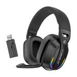 Bluetooth 5.4 Head-mounted RGB Wireless Bluetooth Gaming Headset With Transmitter(Black)