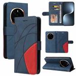 For Honor Magic7 Dual-color Splicing Flip Leather Phone Case(Blue)