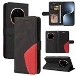 For Honor Magic7 Dual-color Splicing Flip Leather Phone Case(Black)