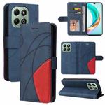 For Honor X6c / X6b / X6a / X5b Dual-color Splicing Flip Leather Phone Case(Blue)