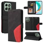 For Honor X6c / X6b / X6a / X5b Dual-color Splicing Flip Leather Phone Case(Black)