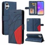 For Samsung Galaxy A06 4G / 5G Dual-color Splicing Flip Leather Phone Case(Blue)