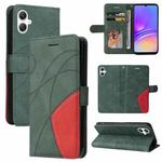 For Samsung Galaxy A07 5G Dual-color Splicing Flip Leather Phone Case(Green)