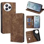 For Xiaomi Civi 5 Pro 5G RFID Anti-theft Brush Magnetic Leather Phone Case(Brown)