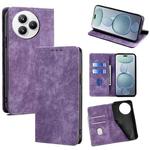 For Xiaomi Civi 5 Pro 5G RFID Anti-theft Brush Magnetic Leather Phone Case(Purple)