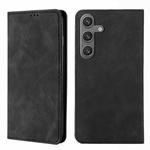For Samsung Galaxy S25 5G Skin Feel Magnetic Leather Phone Case(Black)