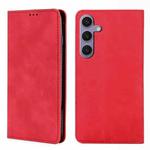 For Samsung Galaxy S25+ 5G Skin Feel Magnetic Leather Phone Case(Red)